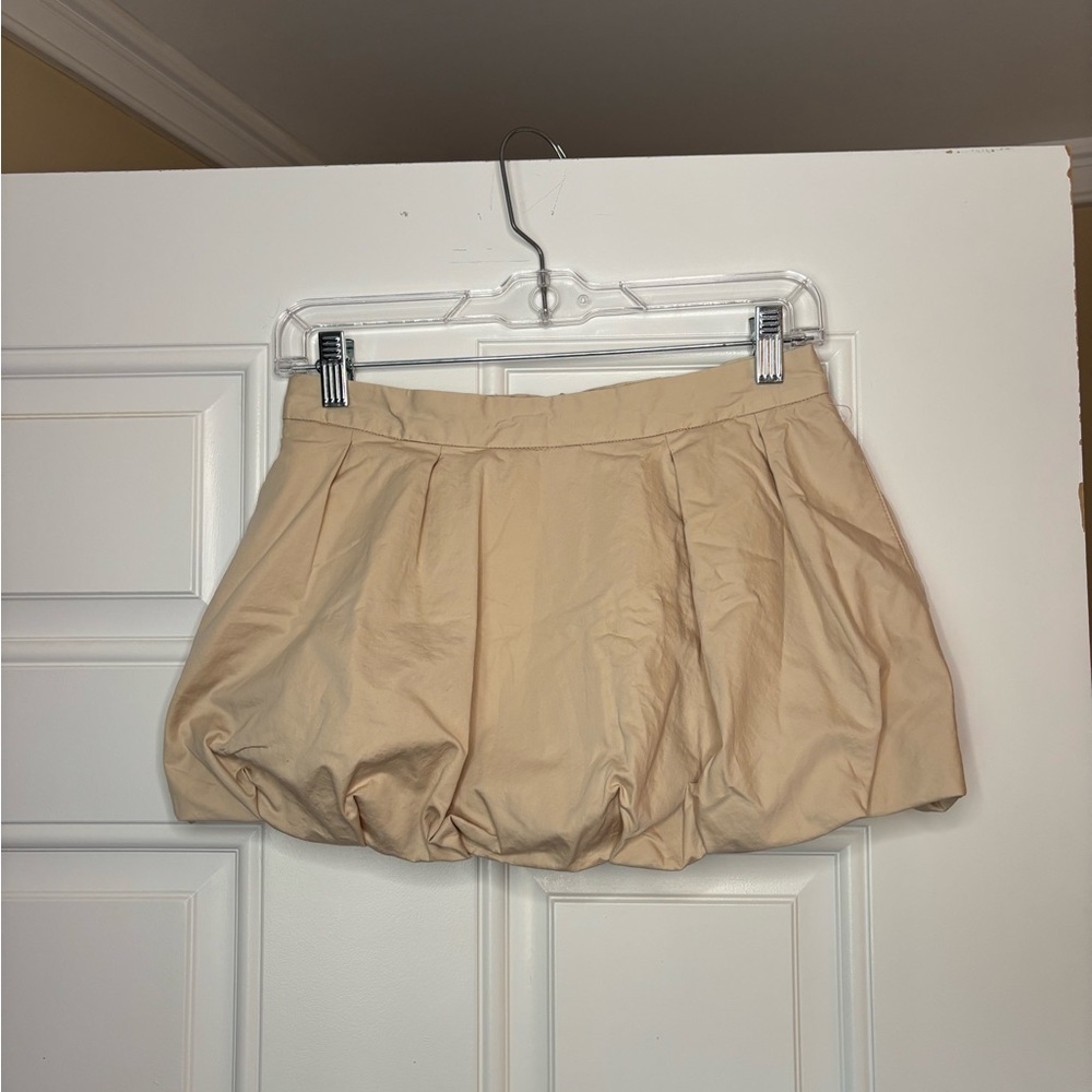 Zara Tan Bubble Skirt